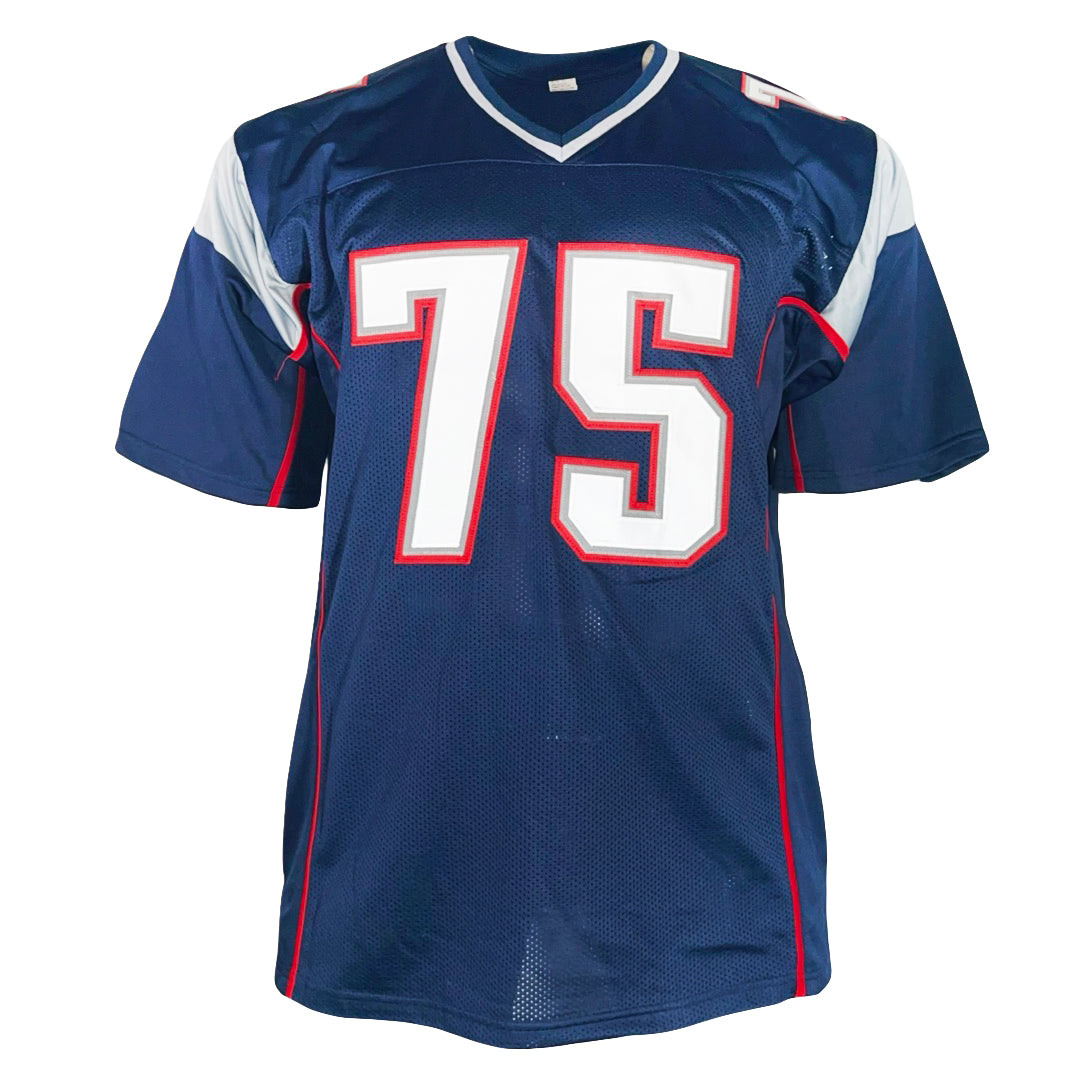 Vince Wilfork Signed New England Navy Football Jersey (Beckett)