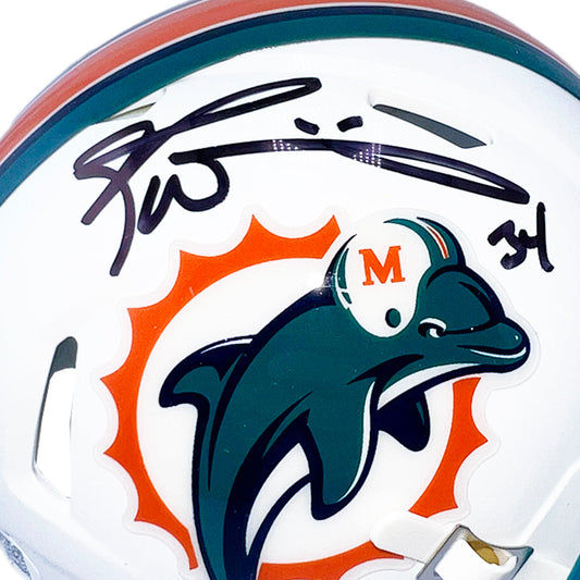 Ricky Williams Signed Miami Dolphins Throwback 97-12 Speed Mini Football Helmet (JSA)