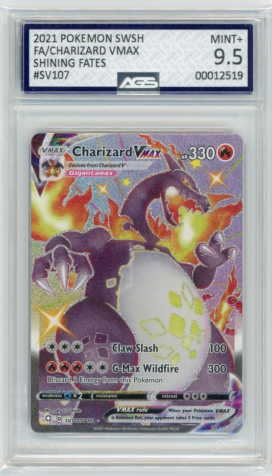 AGS (MINT+ 9.5) Charizard VMAX #SV107 - Shining Fates (#00012519)