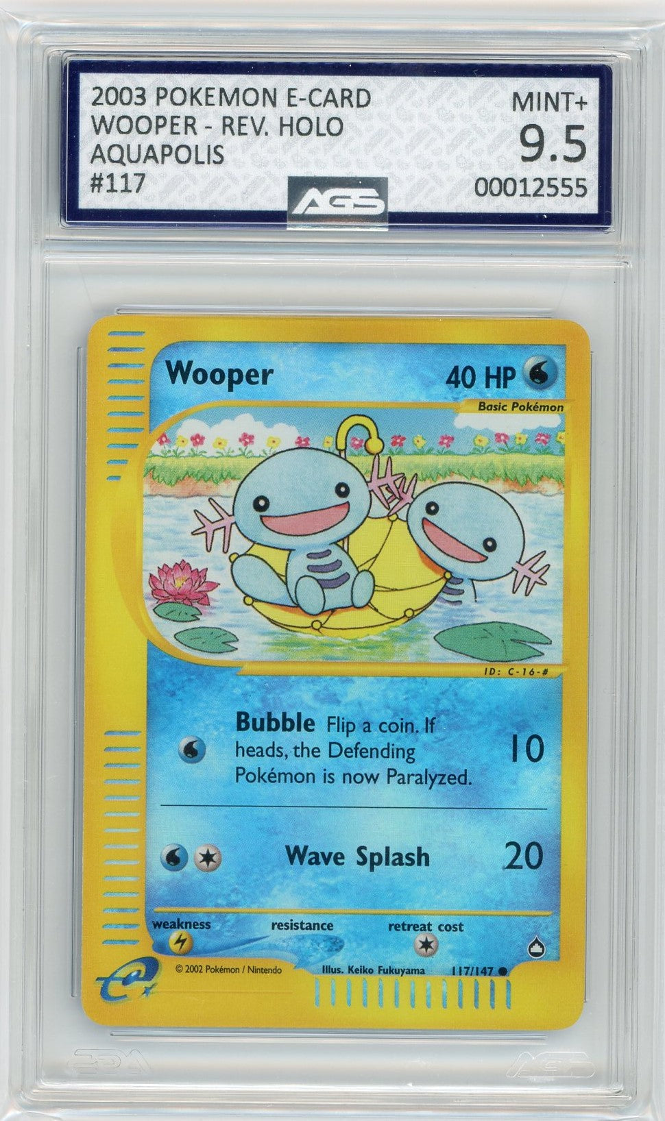 AGS (MINT+ 9.5) Wooper #117 - Aquapolis (#00012555)
