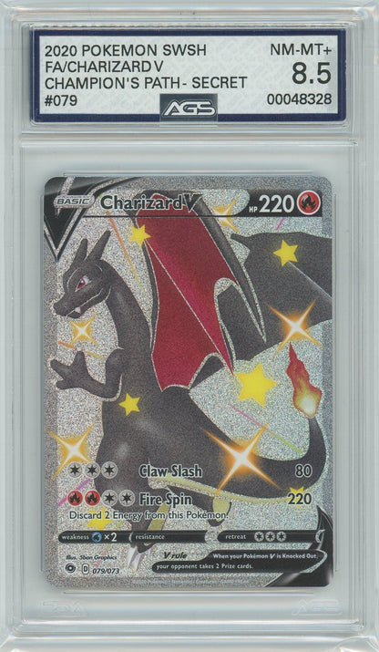 AGS (NM-MT+ 8.5) Charizard V #79 - Champion's Path (#00048328)