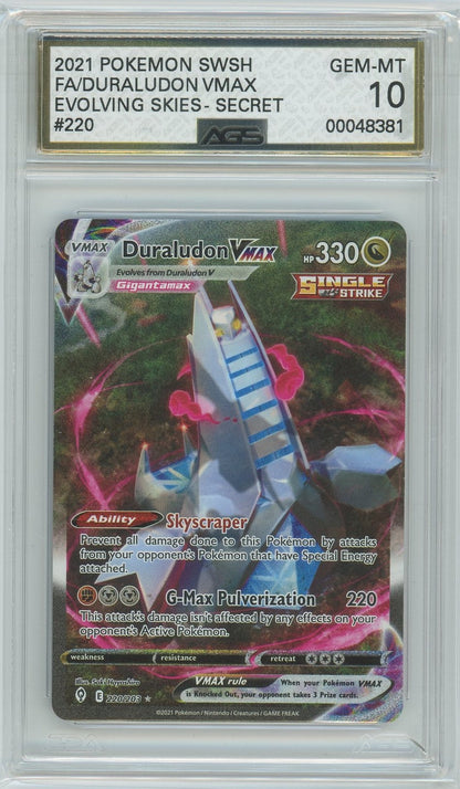AGS (GEM-MT 10) Duraludon VMAX #220 - Evolving Skies (#00048381)