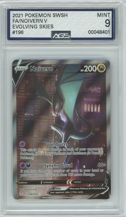 AGS (MINT 9) Noivern V #196 - Evolving Skies (#00048401)