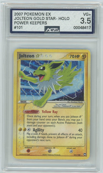 AGS (VG+ 3.5) Jolteon * #101 - EX Power Keepers (#00048417)