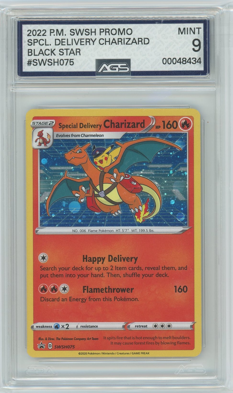 AGS (MINT 9) Special Delivery Charizard #75 - Sword & Shield Promos (#00048434)