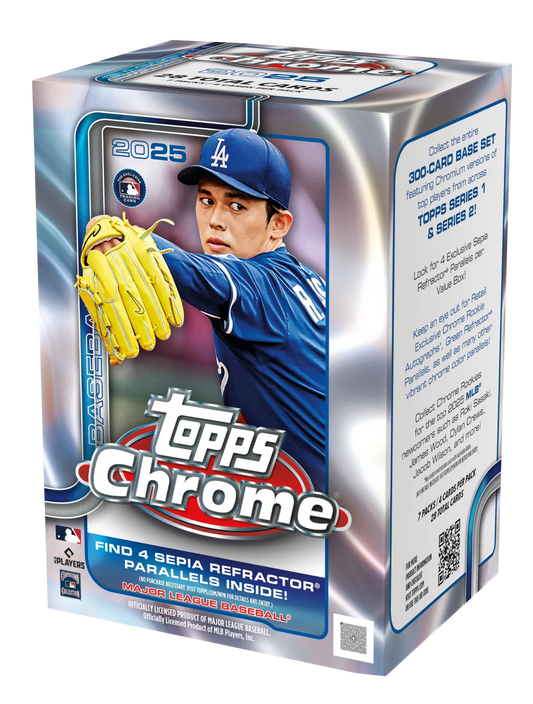 2025 Topps Chrome Baseball Blaster 40 Box Case