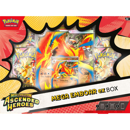 Ascended Heroes Mega ex Box (Mega Meganium, Emboar, or Feraligatr)