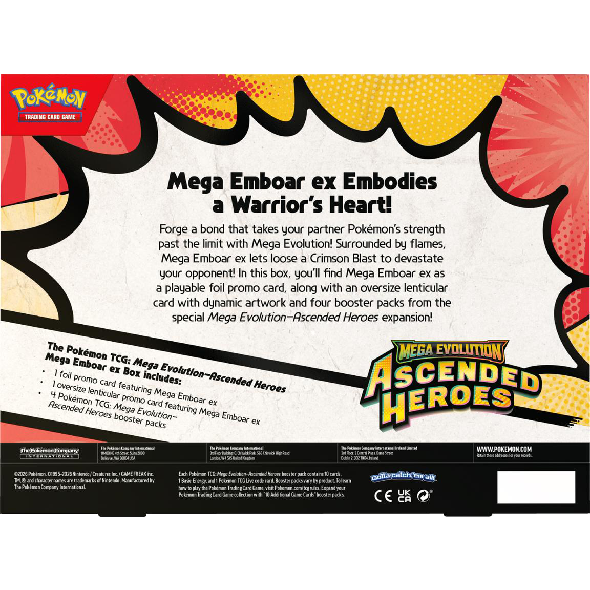 Ascended Heroes Mega ex Box (Mega Meganium, Emboar, or Feraligatr)