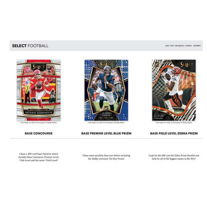 2021 Panini Select Football Hobby 12 Box Case