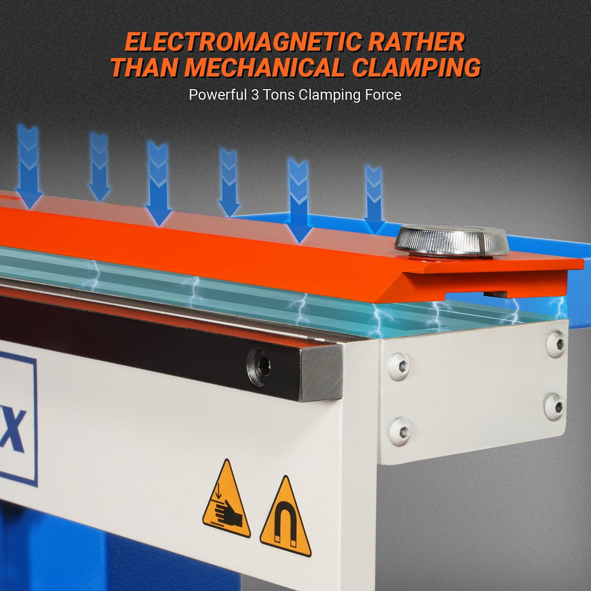 24'' Industrial Magnetic Pan and BOX Heavy Duty Sheet Metal Brake 20 Gauge Capacity Shear Press Brake,  MSMB650E