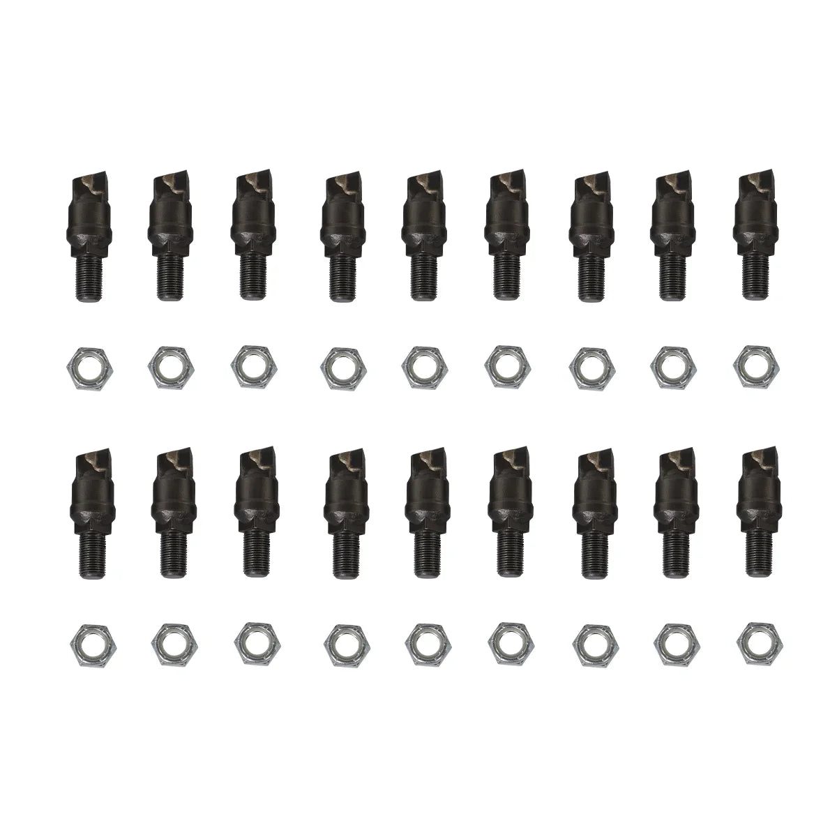 (1 Pack / 18 Pcs) Teeth and Nuts for Stump Grinder SG24; SG24PRO; SG28; SG30PRO; SG61, (SKU: 150151; 150151G; 150181; 150181G; 150182; 150182G; 150183; 150183G; 150501; 150602)