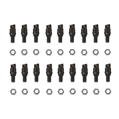 (1 Pack / 18 Pcs) Teeth and Nuts for Stump Grinder SG24; SG24PRO; SG28; SG30PRO; SG61, (SKU: 150151; 150151G; 150181; 150181G; 150182; 150182G; 150183; 150183G; 150501; 150602)