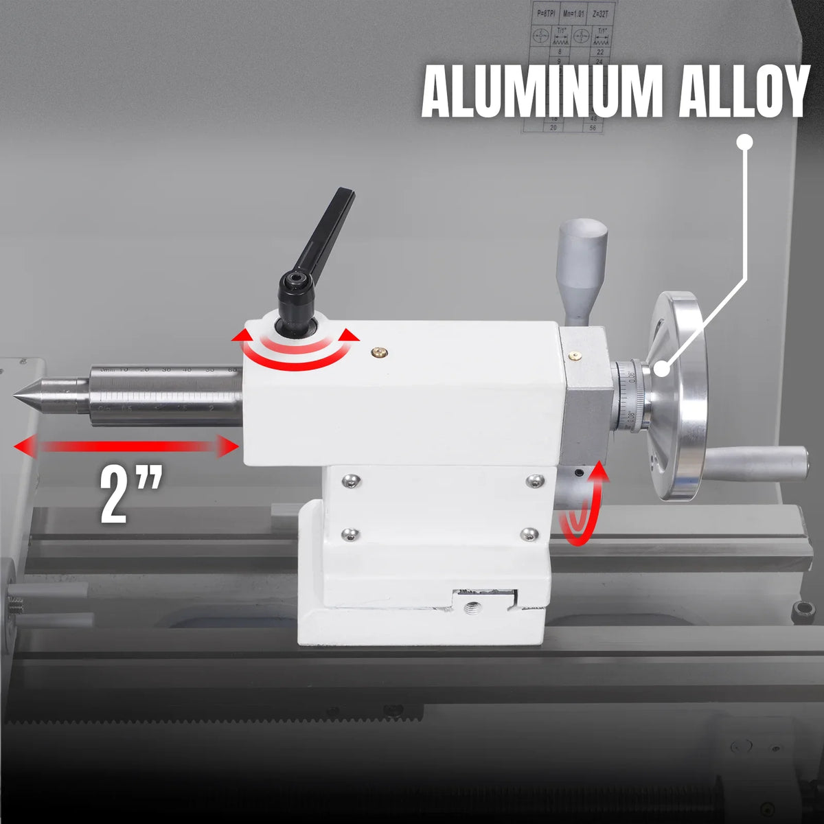 1.5‘’ Spindle Bore Metal Lathe Machine 10'' x 30'' High Precision Brushless Motor Benchtop 0-2000 RPM  Variable Speed Metal Working Machine 1.5HP Small Lathe without Stand 1030V