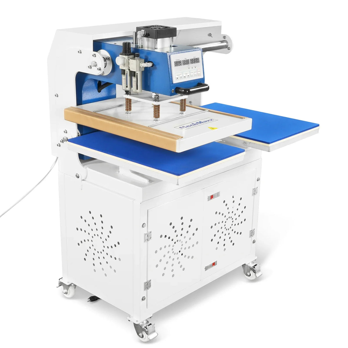 16x24 Inch Commercial Pneumatic Dual Platen Heat Press - Auto Lift Sublimation Transfer Machine with Storage Base Cabinet (110V 1650W)