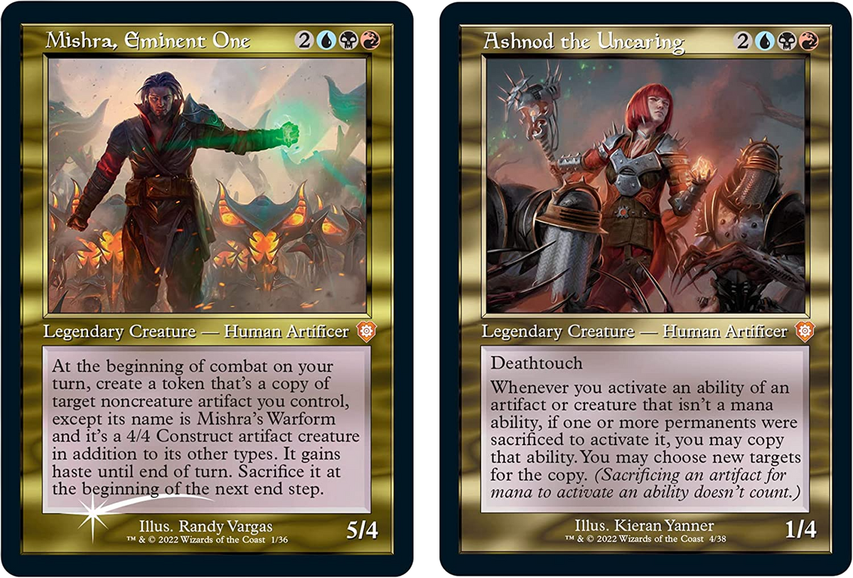 Magic the Gathering: The Brothers' War - Mishra’s Burnished Banner & Urza's Iron Alliance + Collector Booster Sample Pack Retro-Frame Commander Decks & Cases
