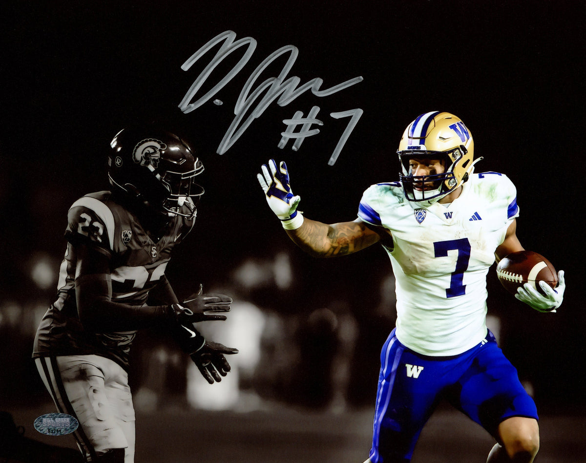 Dillon Johnson Autographed 8x10 Photo Washington Huskies vs. USC Spotlight MCS Holo