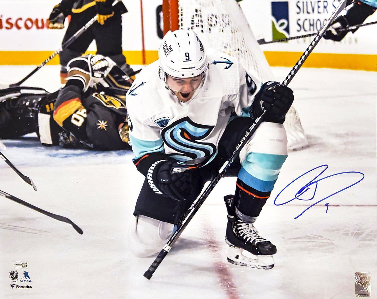 Ryan Donato Autographed 16x20 Photo Seattle Kraken First Franchise Goal Celebration Fanatics Holo Stock #211735