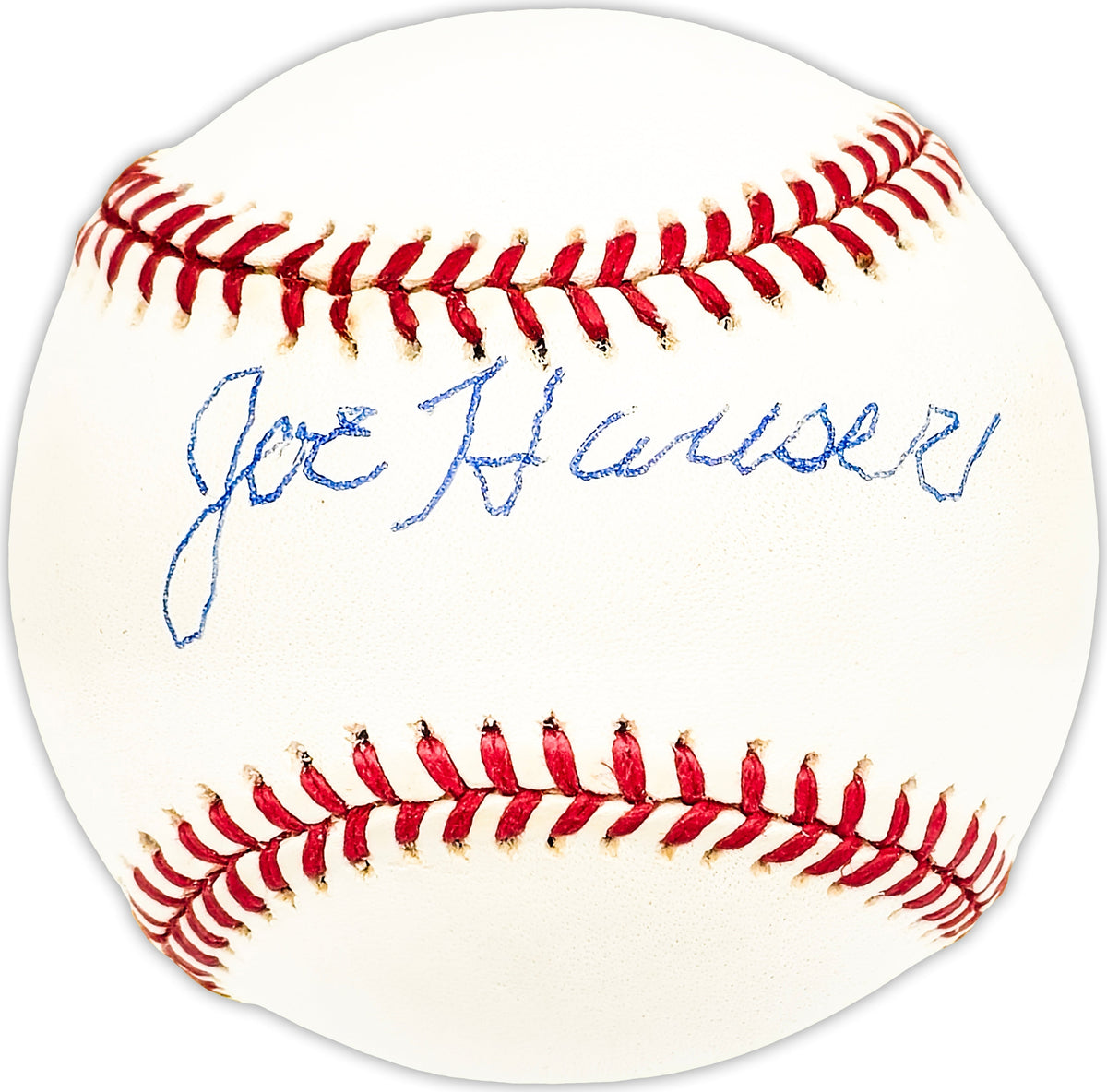 Joe Hauser Autographed Official League Baseball Baltimore Orioles, Oakland A's Beckett BAS QR #BM25691