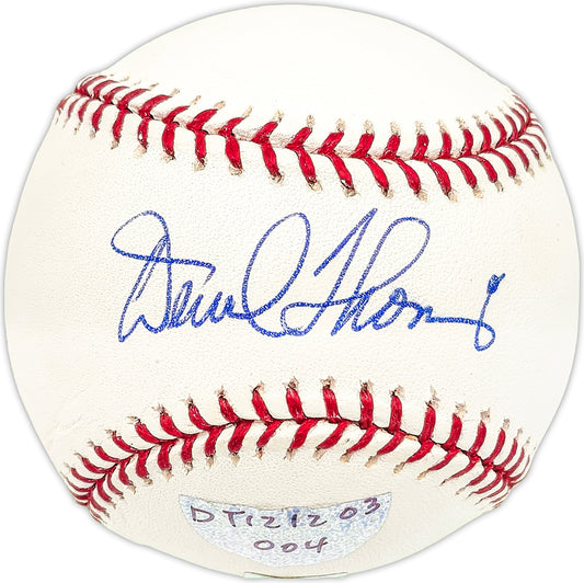 Derrel Thomas Autographed Official MLB Baseball Los Angeles Dodgers
