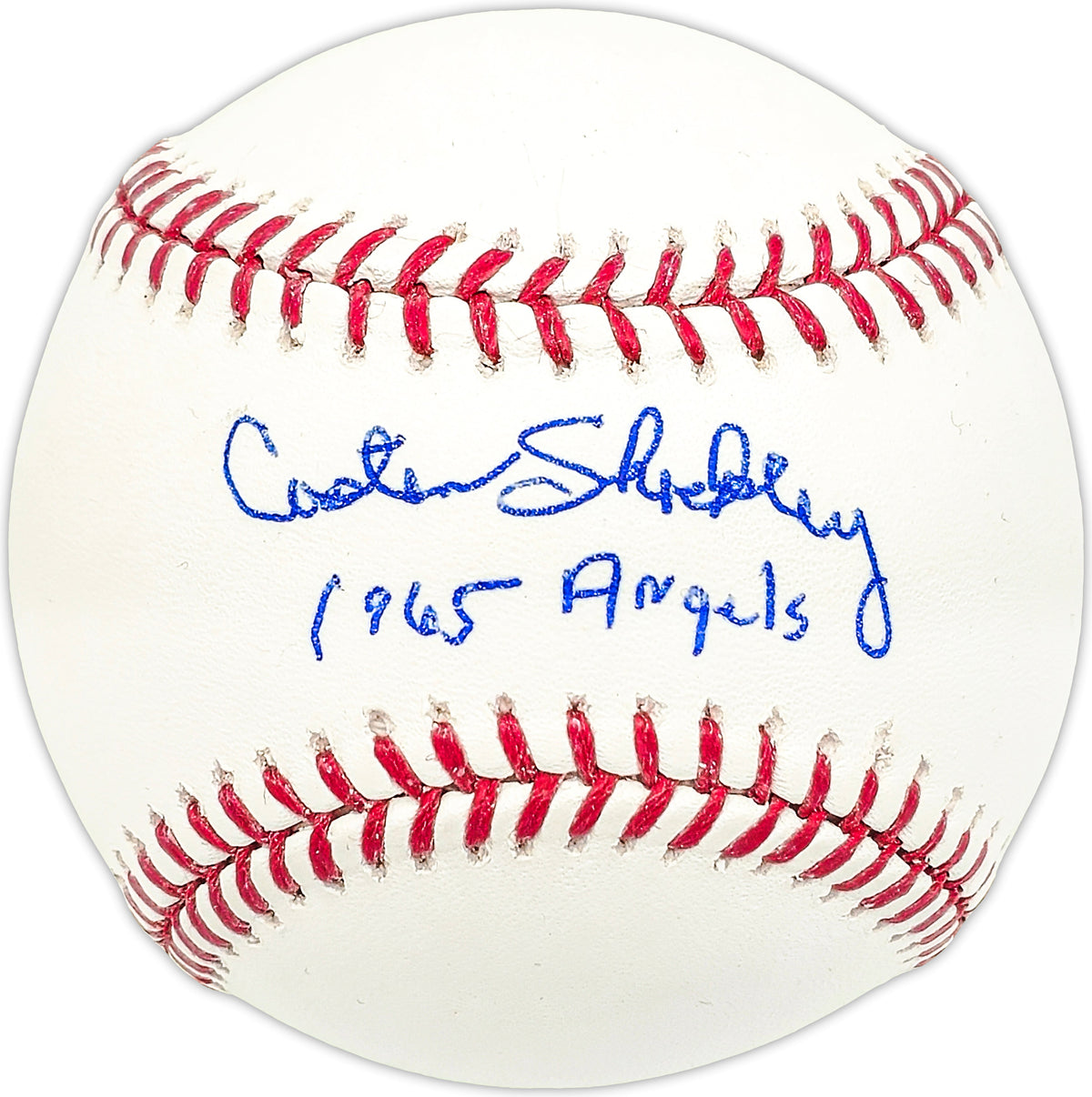 Costen Shockley Autographed Official MLB Baseball California Angels "1965 Angels"
