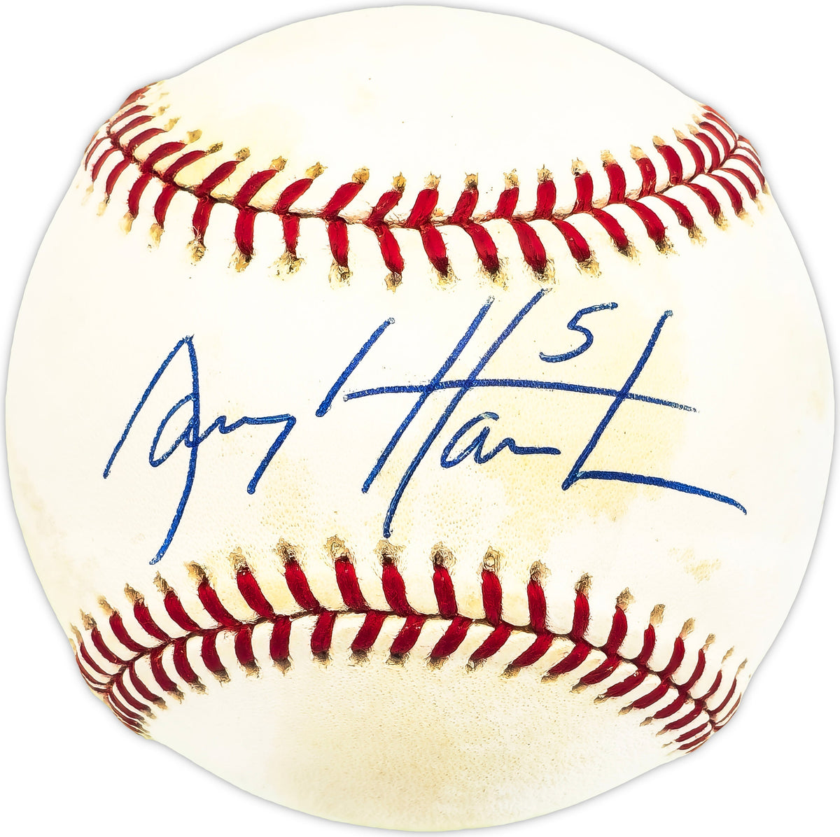 Darryl Hamilton Autographed Official NL Baseball San Francisco Giants, Milwaukee Brewers Beckett BAS QR #BM26009