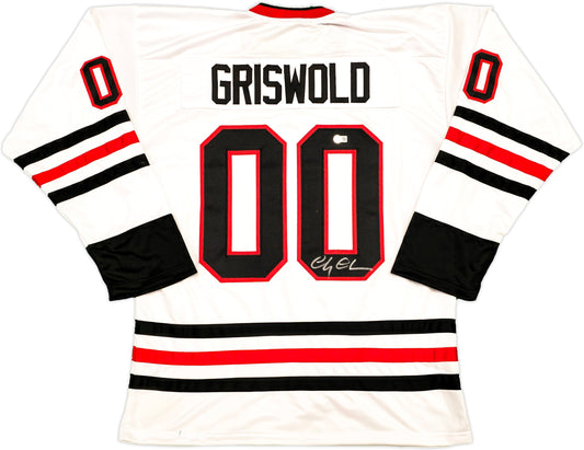 Christmas Vacation Chevy Chase Autographed White Jersey Griswold Beckett BAS QR