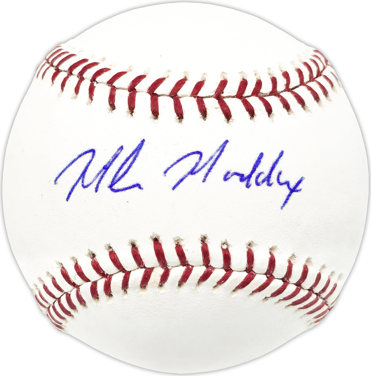 Mike Maddux Autographed Official MLB Baseball Texas Rangers Beckett BAS QR #BN13228