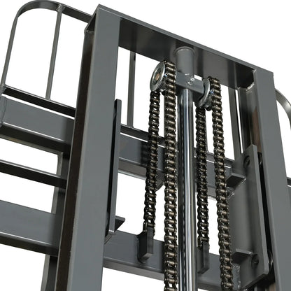 2640lbs Lithium-ion Electric Straddle Stacker,  98" Lift,  Adjustable Legs & Forks,  F26-98S
