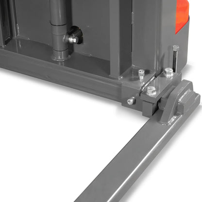 2640lbs Electric Straddle Stacker, 138" Lift,  Adjustable Legs & Forks,  F26-138SLA