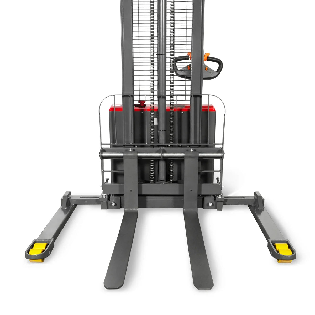 2640lbs Electric Straddle Stacker, 138" Lift,  Adjustable Legs & Forks,  F26-138SLA