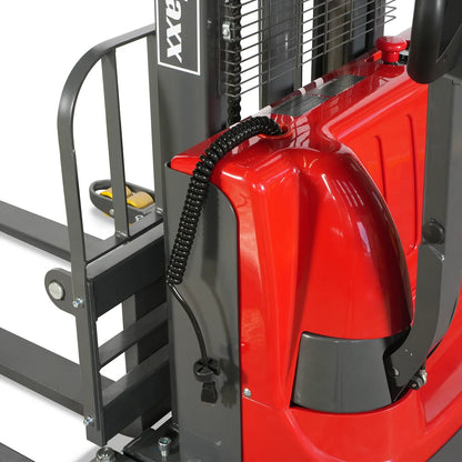 2640lbs Electric Straddle Stacker, 138" Lift,  Adjustable Legs & Forks,  F26-138SLA