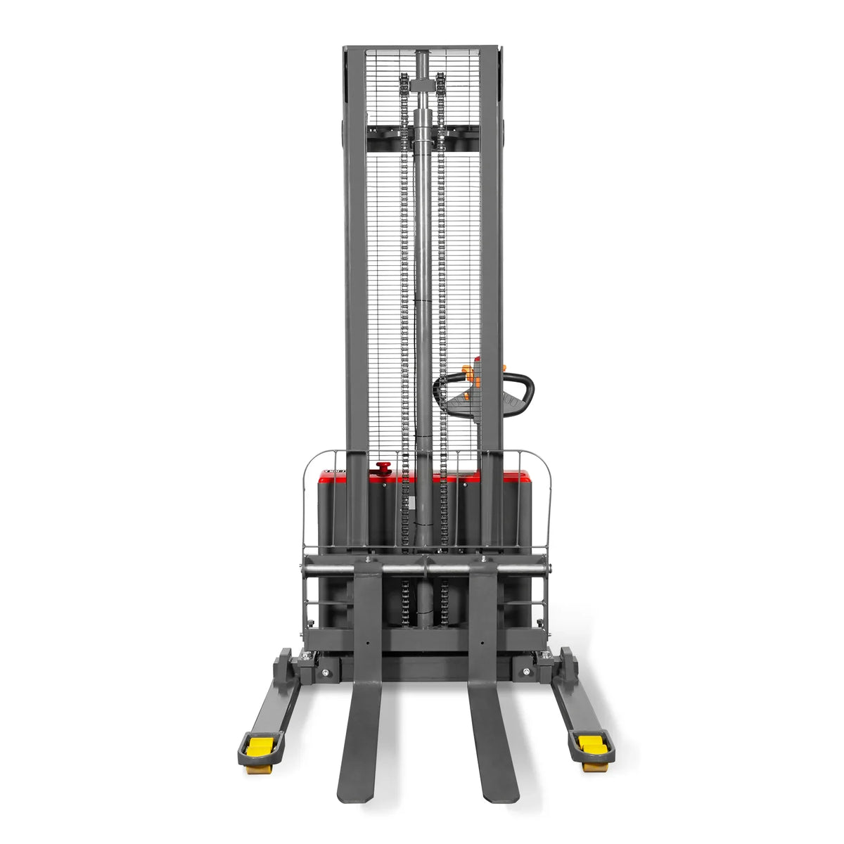 2640lbs Lithium-ion Electric Straddle Stacker,  138" Lift,  Adjustable Legs & Forks,  F26-138S