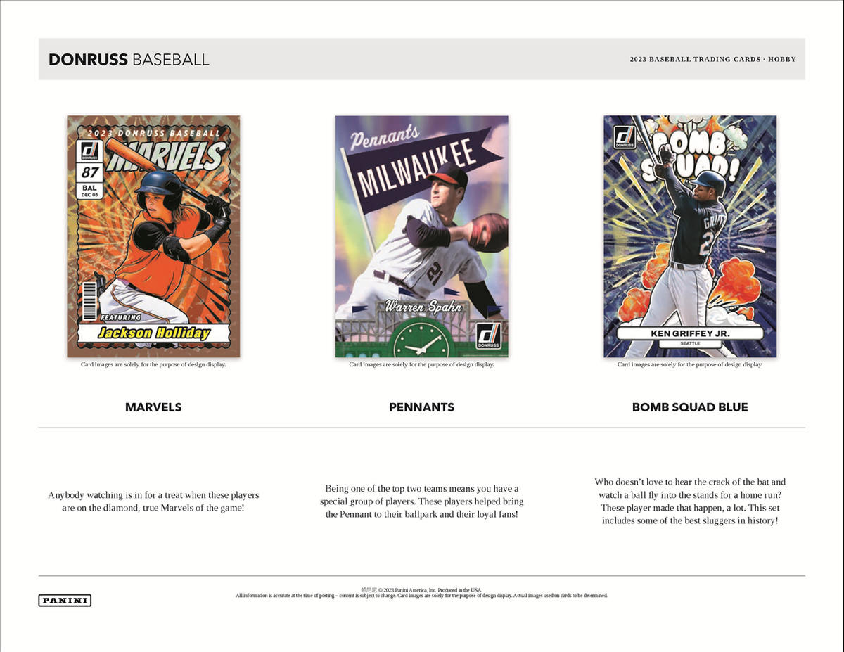 2023 Panini Donruss Baseball Hobby 16 Box Case
