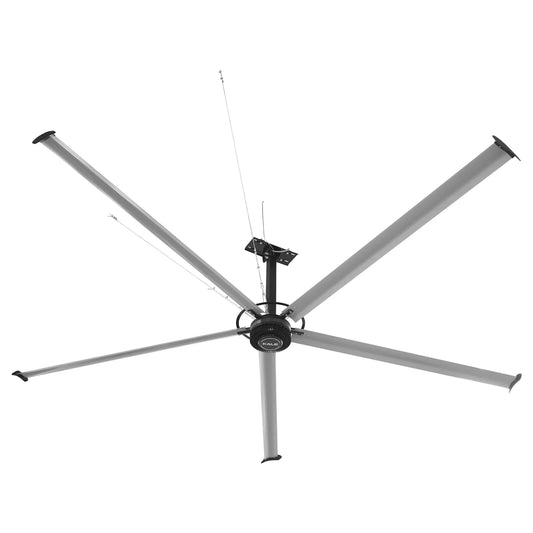 24FT HVLS Industrial Ceiling Fan 208-240V 1Ph - Energy Efficient Large Area Air Circulation Fan for Warehouses & Factories,  24FT1PH