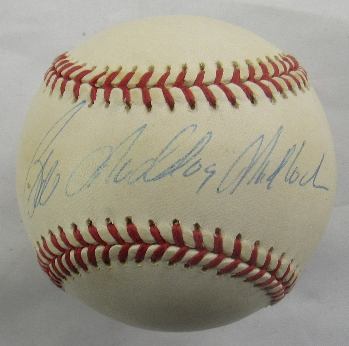 Bill Mad Dog Madlock Signed Auto Rawlings Baseball JSA CN60131