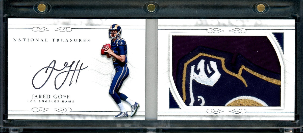 2016 Panini National Treasures Jared Goff Rookie Team Logo Booklet /25 Rams