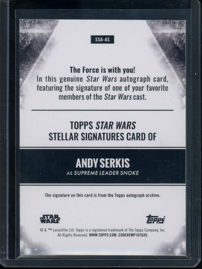 2025 Topps Star Wars Supreme Leader Snoke Gold Autograph /5