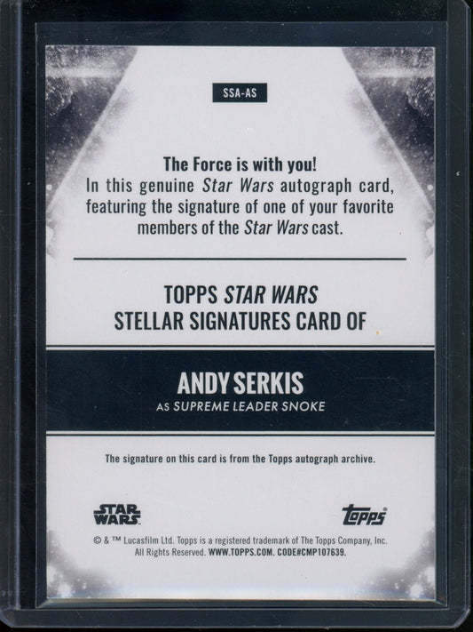 2025 Topps Star Wars Supreme Leader Snoke Gold Autograph /5