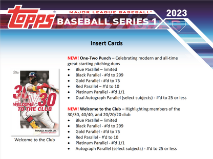 2023 Topps Series 1 Baseball Hobby 12 Box Case