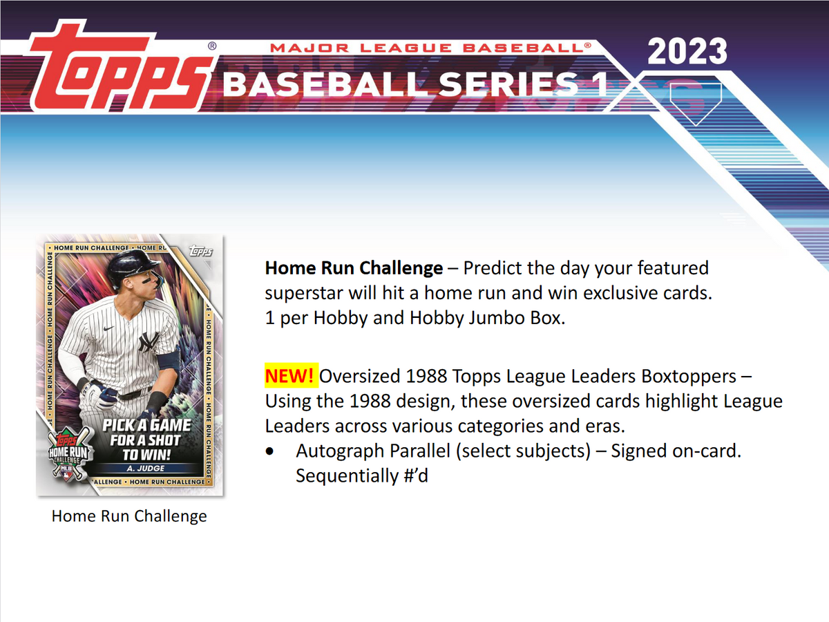 2023 Topps Series 1 Baseball Jumbo 6 Box Case