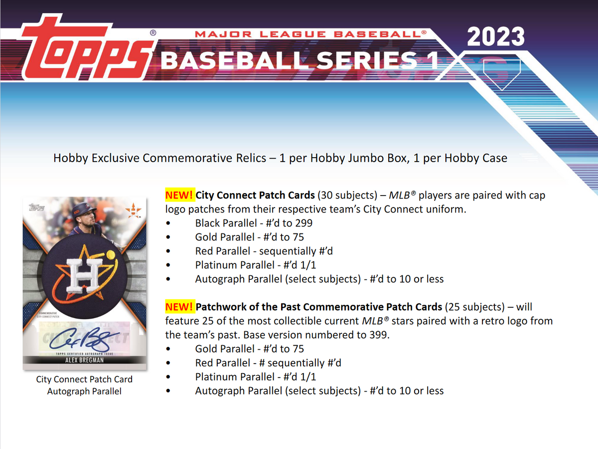 2023 Topps Series 1 Baseball Hobby 12 Box Case