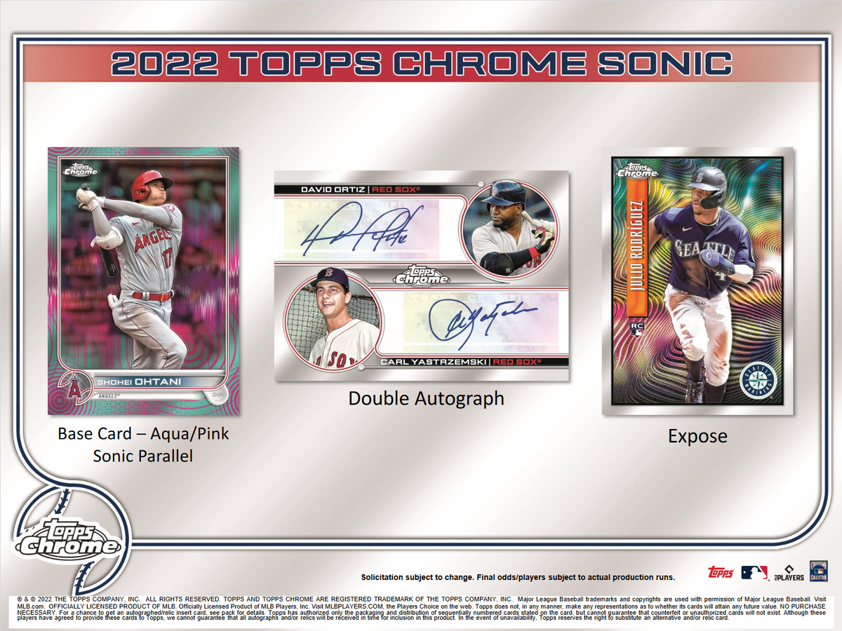 2022 Topps Chrome Sonic Baseball Lite 16 Box Case