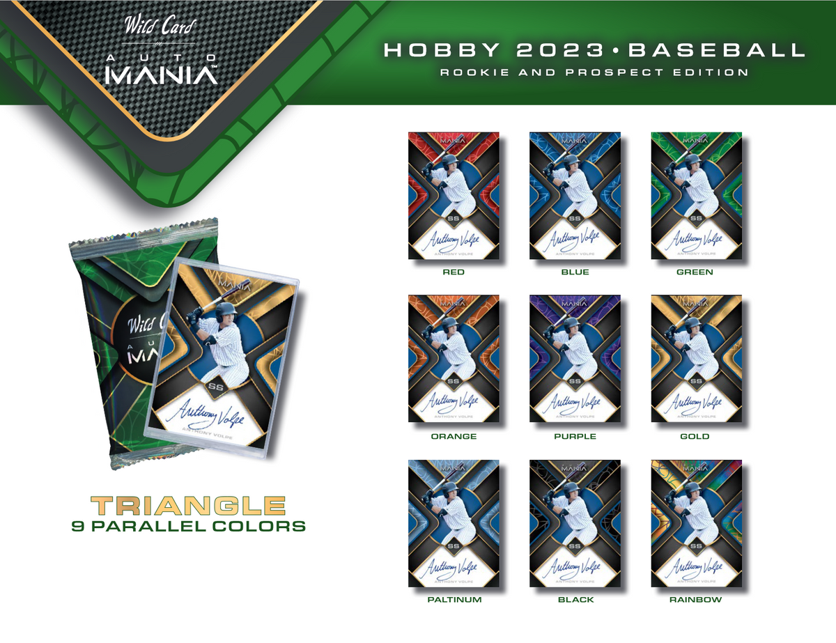 2023 Wild Card Auto Mania Rookie & Prospect Edition Baseball Hobby 12 Box Case