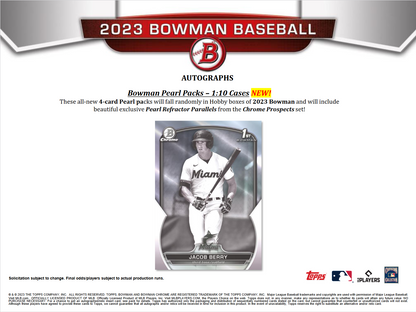 2023 Bowman Baseball Hobby 12 Box Case