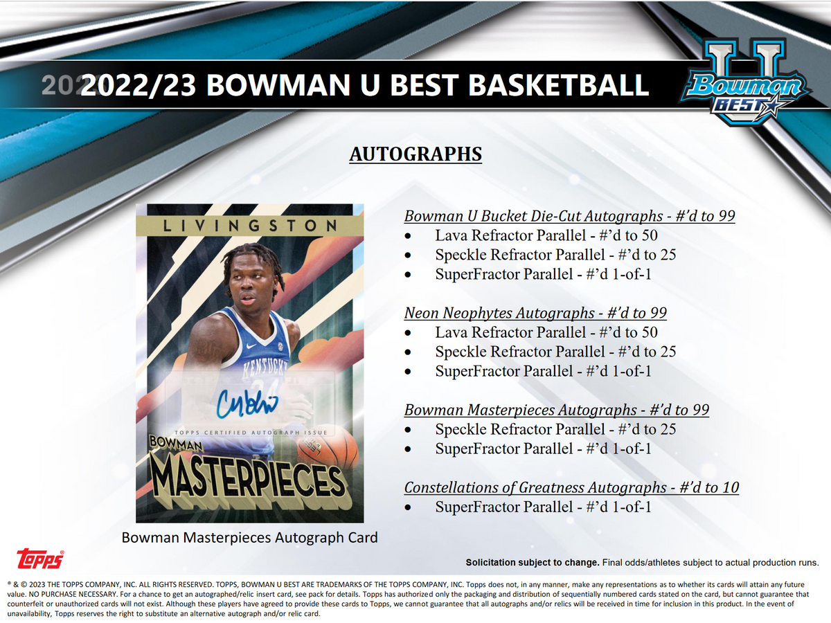 2022-23 Bowman University's Best Basketball Hobby 8 Box Case