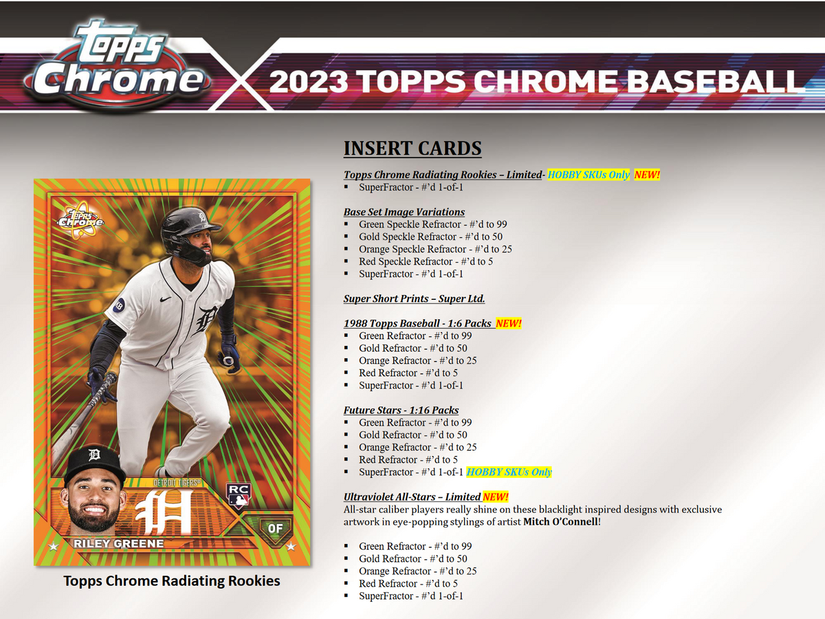 2023 Topps Chrome Baseball Hobby 12 Box Case