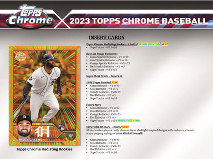2023 Topps Chrome Baseball Jumbo HTA 8 Box Case