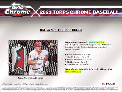 2023 Topps Chrome Baseball Jumbo HTA 8 Box Case
