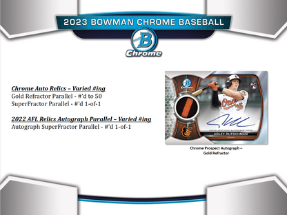2023 Bowman Chrome Baseball HTA Choice 12 Box Case