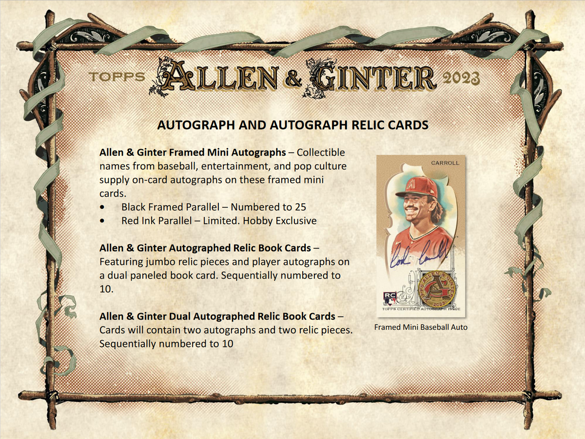 2023 Topps Allen & Ginter Baseball Hobby 12 Box Case